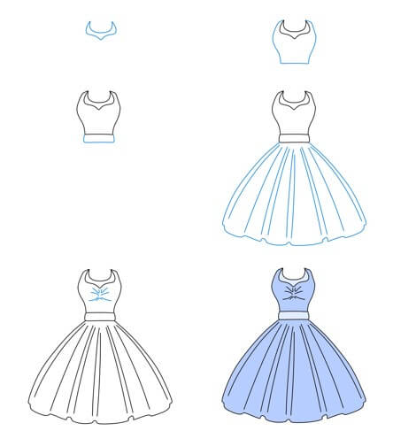 Desenhos de Lindo vestido