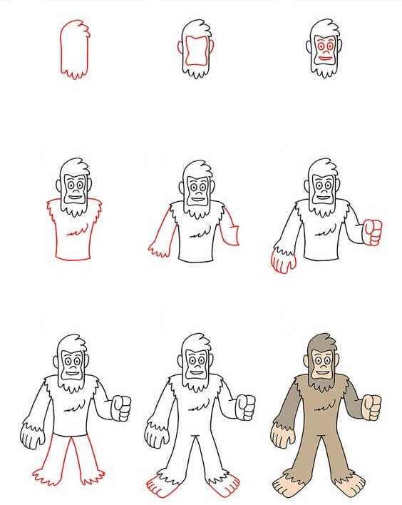 Desenhos de Macaco monstro