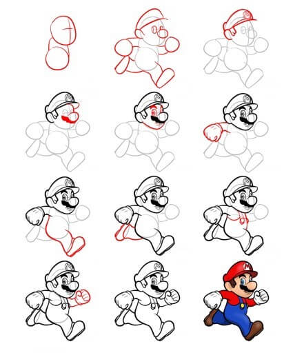 Desenhos de Mario corre