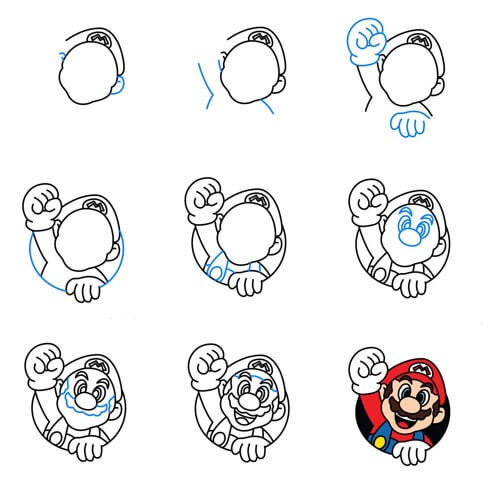 Desenhos de Mario happy
