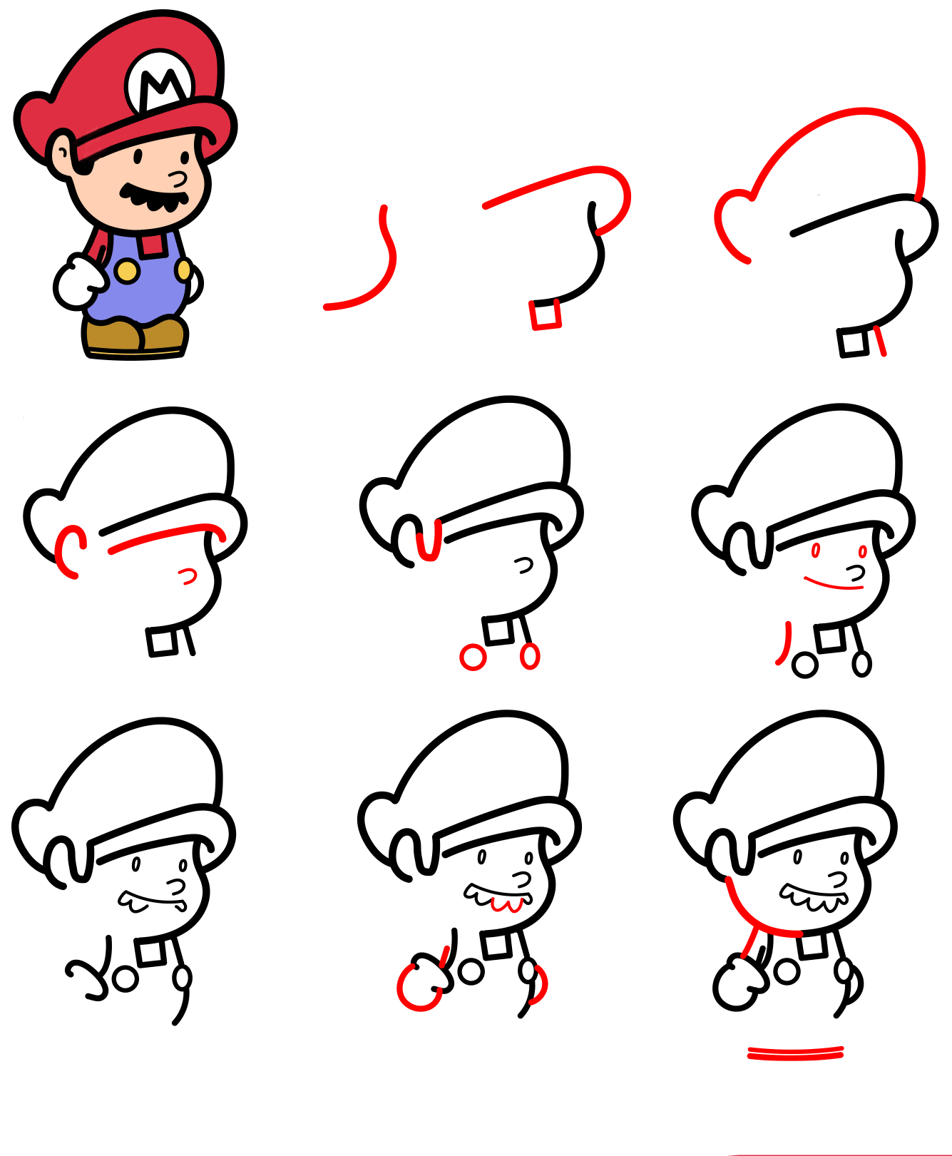 Desenhos de Mario fofo grátis