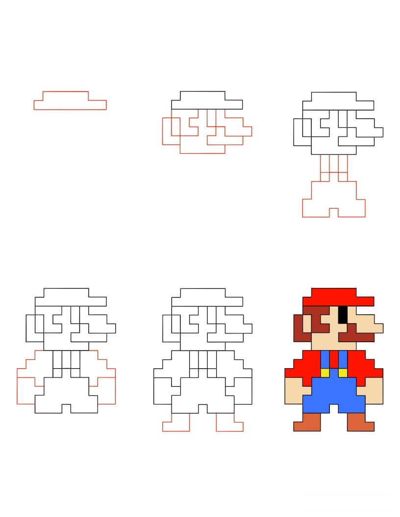 Desenhos de Mario minecraft