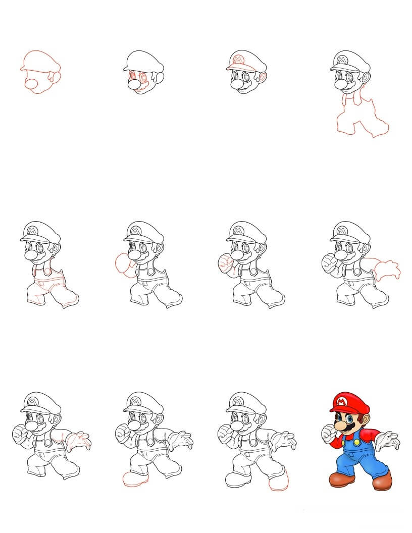 Desenhos de Mario pronto