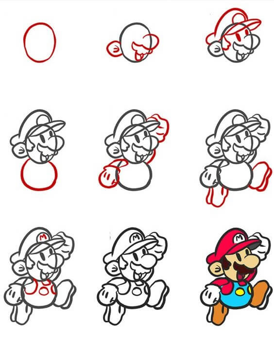 Desenhos de Mario simples