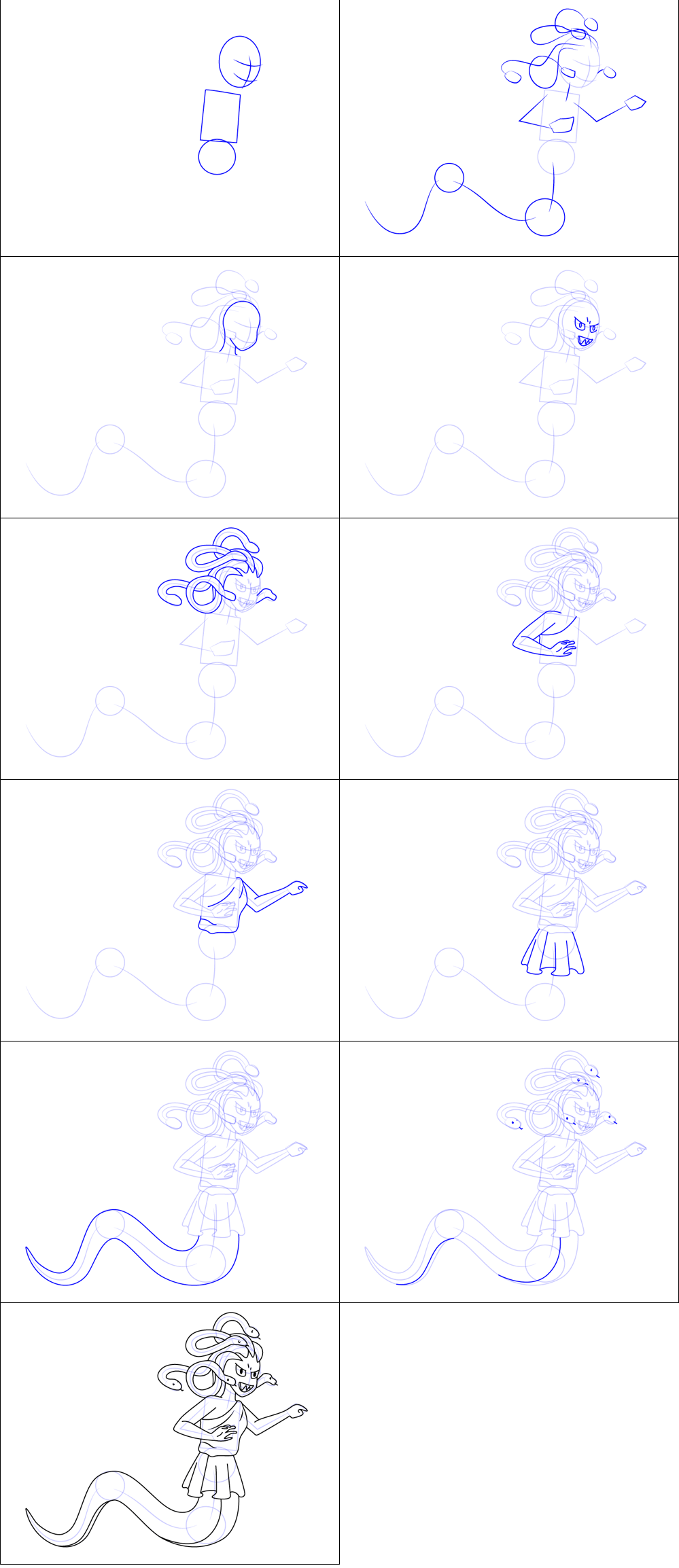 Desenhos de Medusa pequena