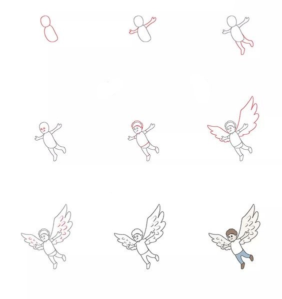Desenhos de Menino anjo