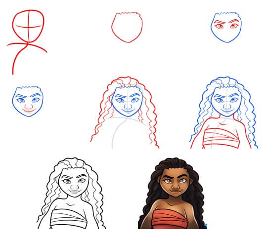 Desenhos de Moana está furiosa