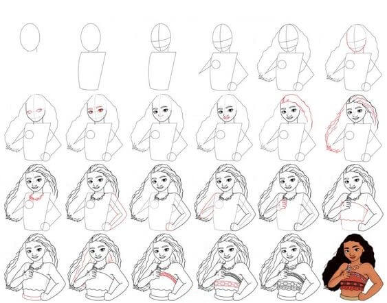Desenhos de Moana imprimível