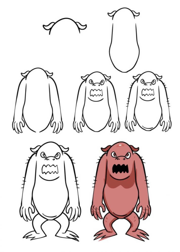 Desenhos de Monstro assustador