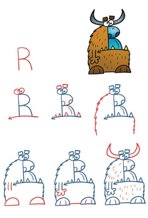 Desenhos de Monstro Bobo