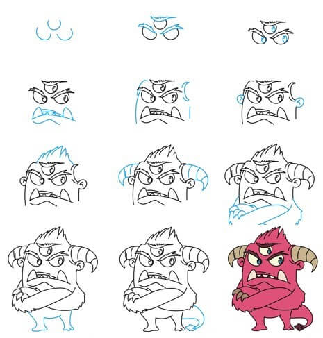 Desenhos de Monstro de pé