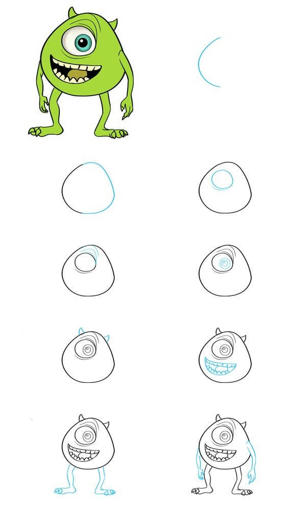 Desenhos de Monstro de um olho só básico