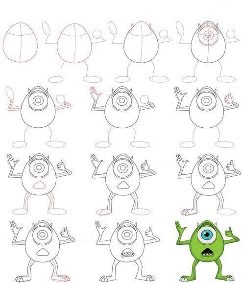 Desenhos de Monstro de um olho só simples