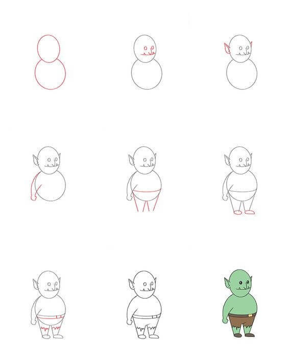 Desenhos de Monstro goblin grátis