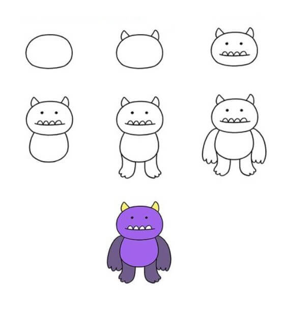 Desenhos de Monstro Roxo