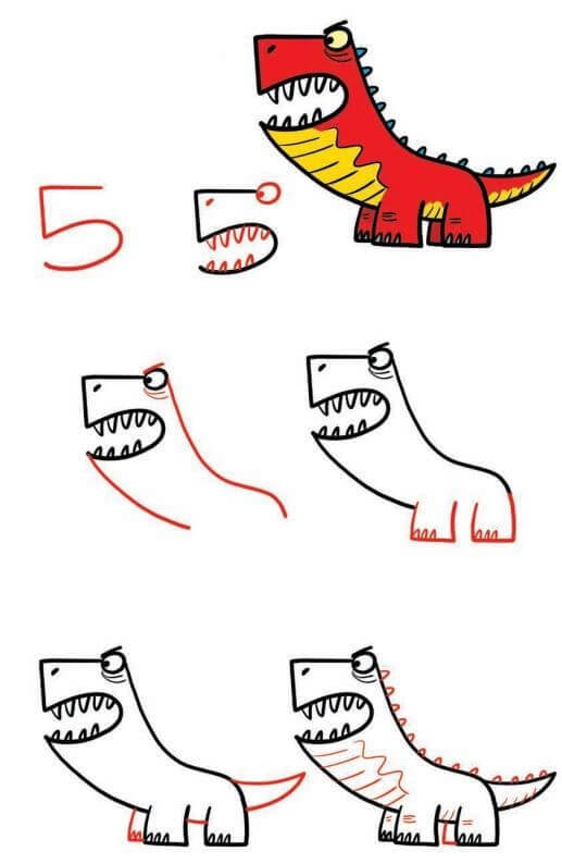 Desenhos de Monstro Vermelho