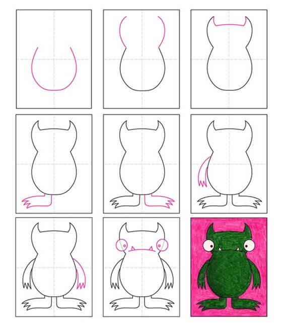 Desenhos de Monstros verdes