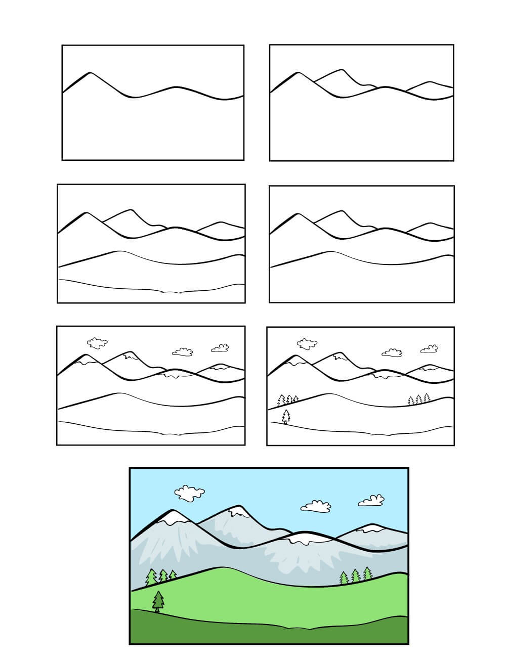 Desenhos de Montanha Pacífica