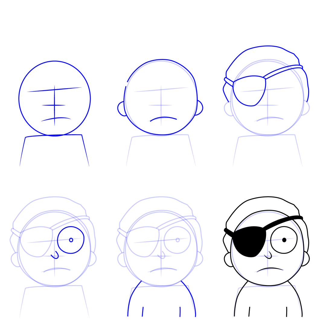 Desenhos de Morty Pirata