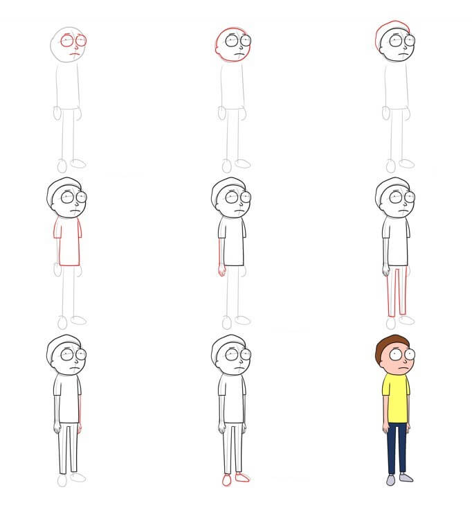 Desenhos de Morty simples