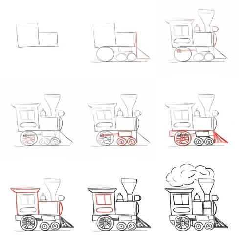 Desenhos de Motor do trem