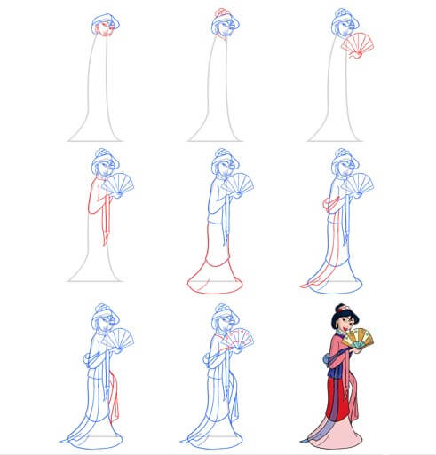 Desenhos de Mulan linda