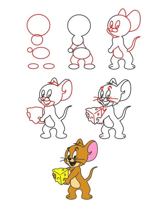 Desenhos de O engraçado rato Jerry