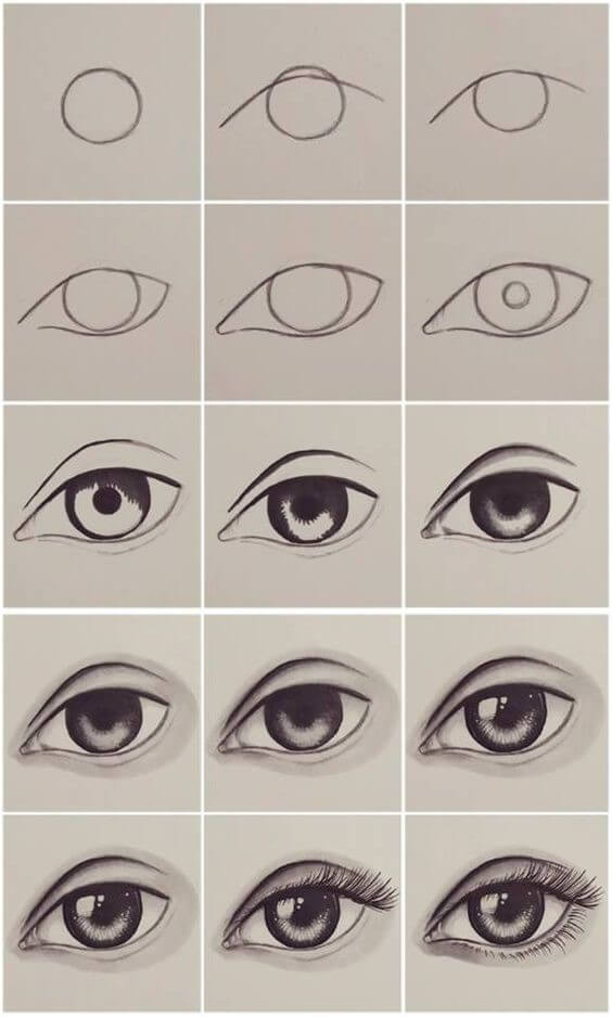 Desenhos de Olhos de anime clássicos