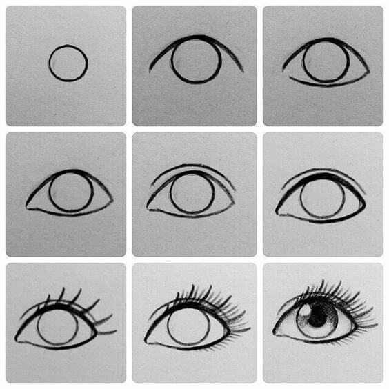 Desenhos de Olhos de anime grátis