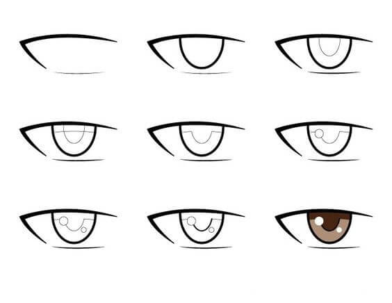 Desenhos de Olhos de anime legais