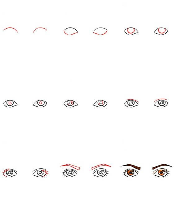 Desenhos de Olhos de anime sonolentos