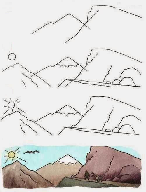 Desenhos de Paisagem de altitude