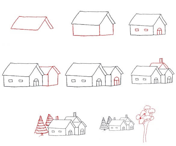Desenhos de Paisagem fácil