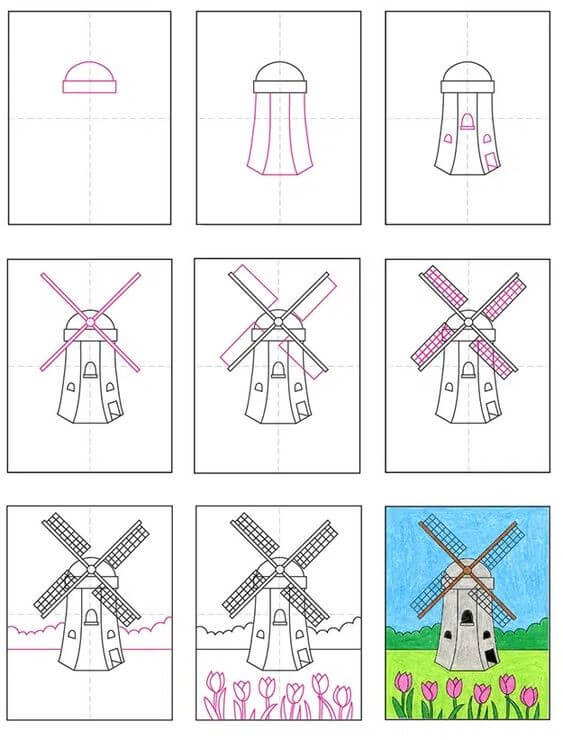Desenhos de Paisagem holandesa
