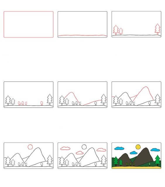 Desenhos de Paisagem imprimível
