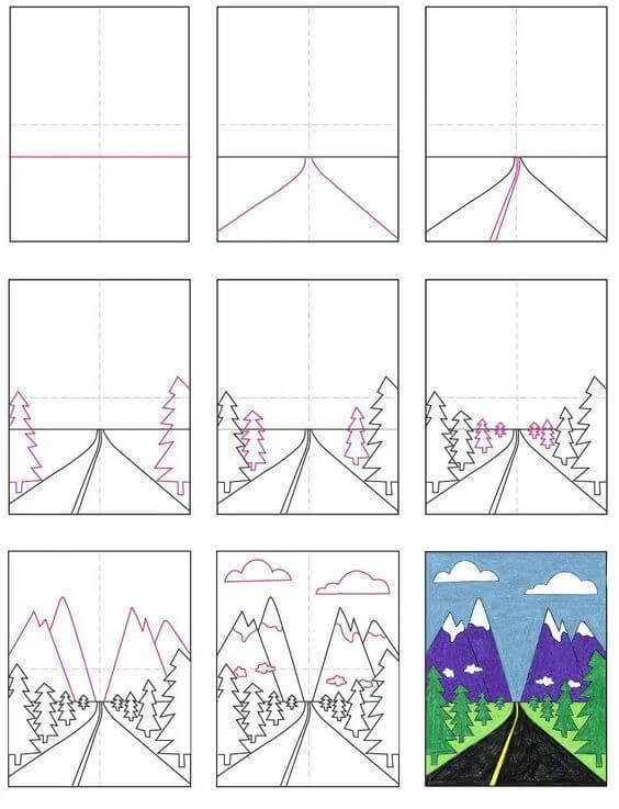 Desenhos de Paisagem magnífica