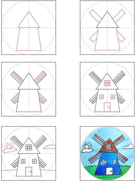 Desenhos de Paisagem para escola