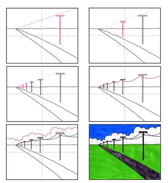 Desenhos de Paisagem simples