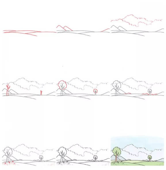 Desenhos de Paisagismo básico