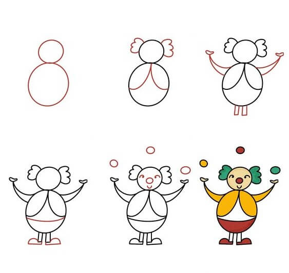 Desenhos de Palhaço básico
