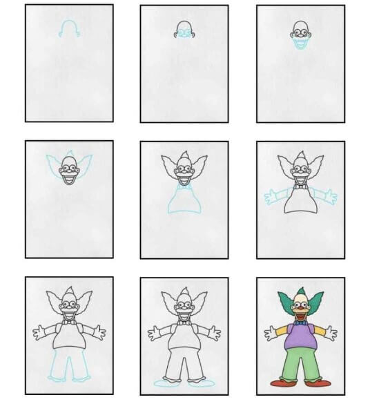 Desenhos de Palhaço de braços abertos