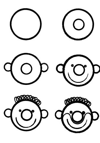 Desenhos de Palhaço fácil grátis