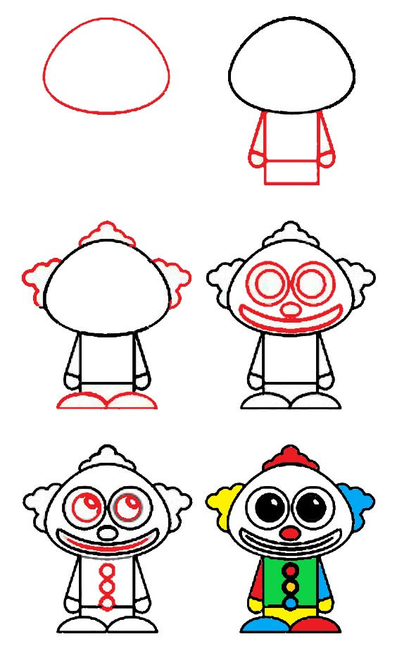 Desenhos de Palhaço fofo