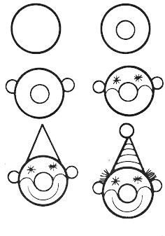 Desenhos de Palhaço muito fácil
