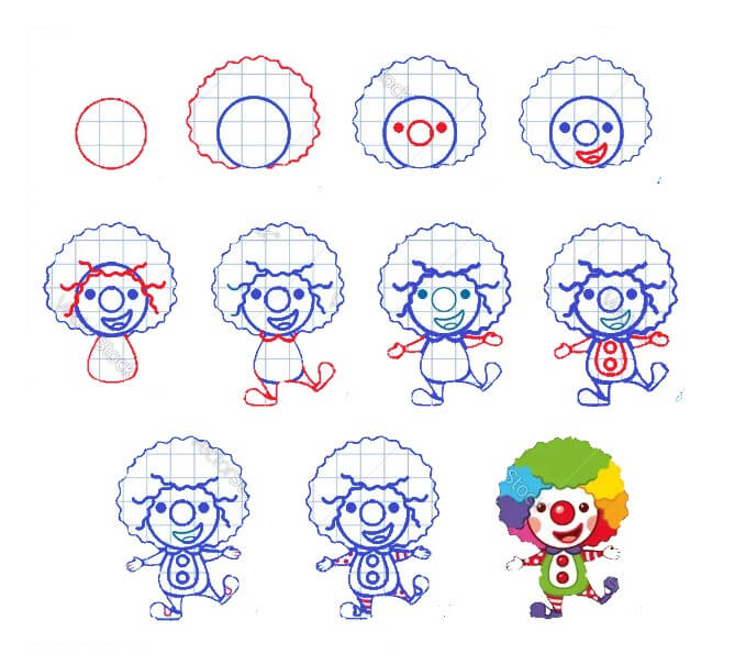 Desenhos de Palhaço para crianças