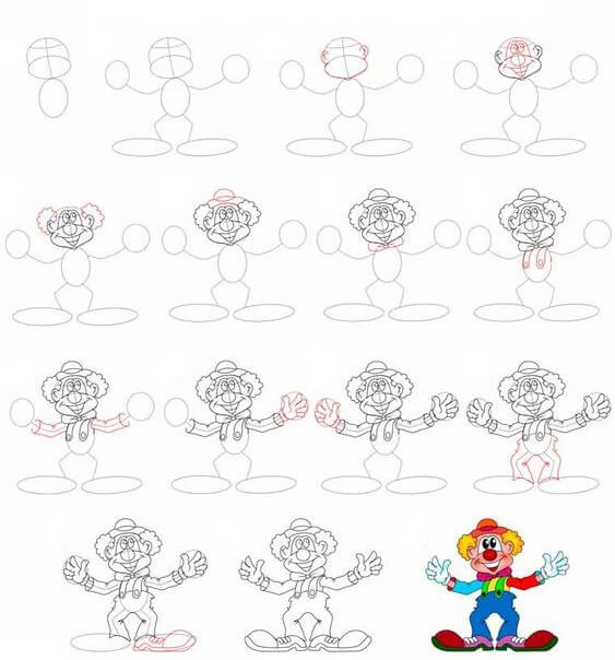 Desenhos de Palhaço velho