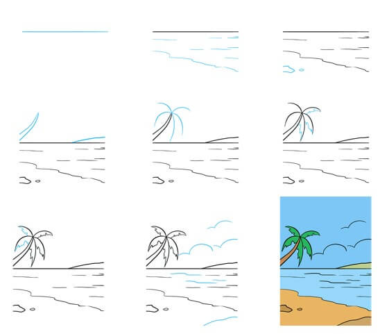 Desenhos de Palmeira do Oceano
