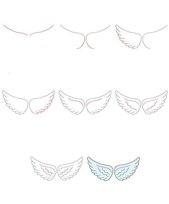 Desenhos de Pequenas Asas de Anjo