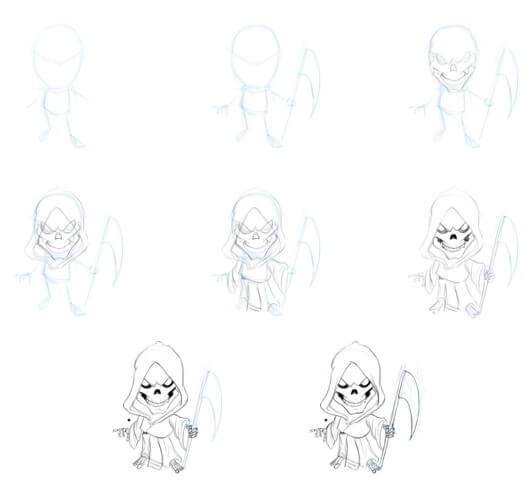Desenhos de Pequeno Ceifador Sombrio