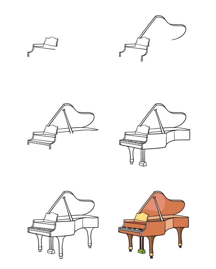 Desenhos de Piano incrível